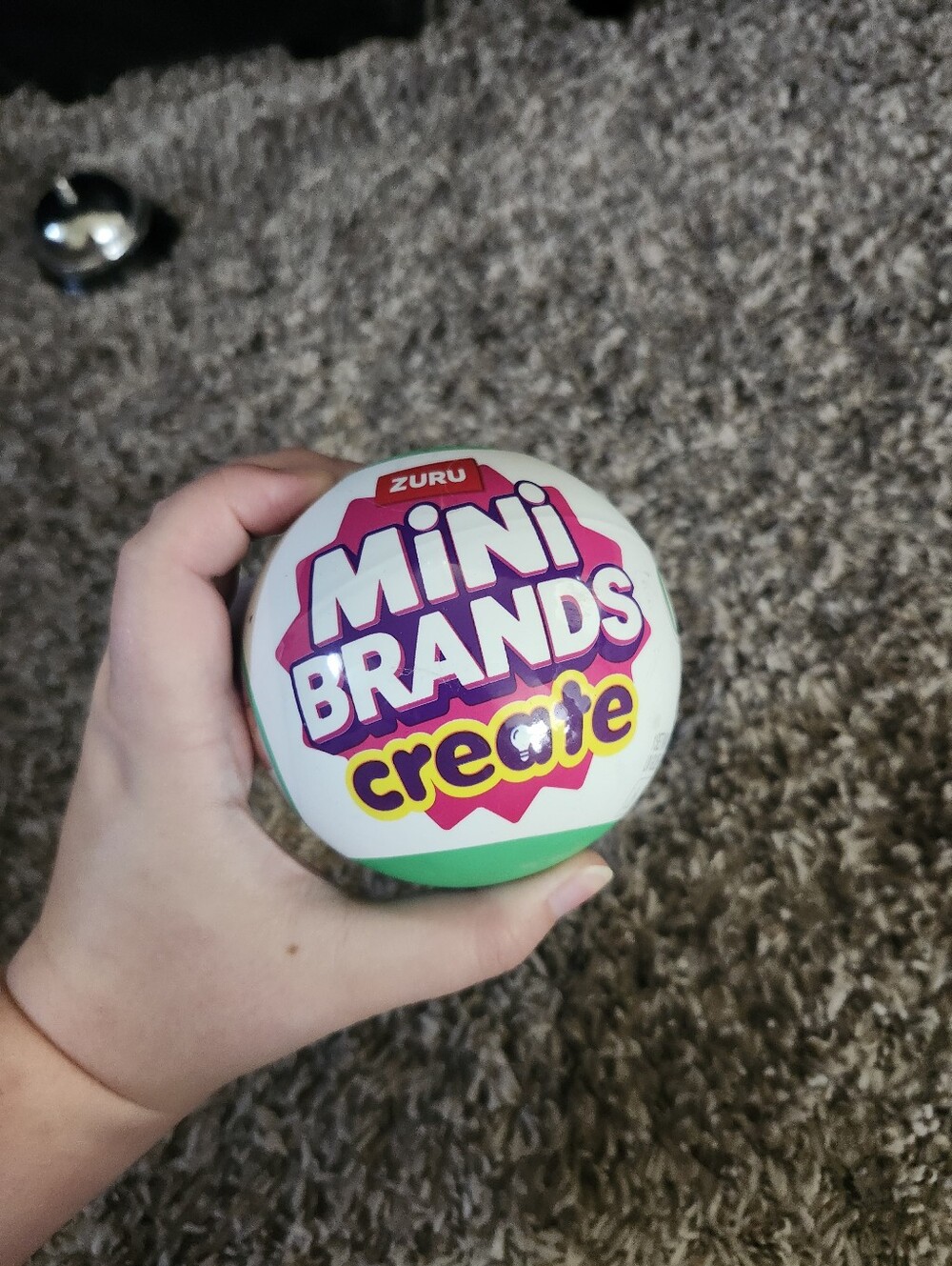 ZURU Mini Brands Create Surprise Ball - White, Pink & Green